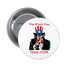 teamhope3, wollen wir Sie, TEAM-HOFFNUNG Anstecknadel
