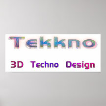 techno 3d Entwurf 2b Posterdruck