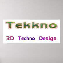 techno 3d Entwurf 2c Plakate