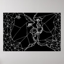 techno Kuss Posterdrucke