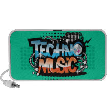 techno Musikgekritzel iPhone Speaker