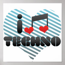 Techno Plakatdrucke
