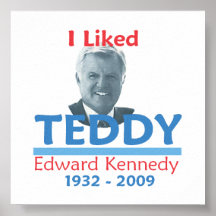 Ted Kennedy MOCHTE ICH TEDDYBÄR Plakat