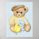 Teddy-Bärn-Jungen-Kinderzimmer-Spaß Plakatdrucke