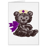 Teddy-Bärn-Krankenschwester (lila) Karte