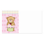 Teddy-Bärn-Kuchen-Party Visitenkartenvorlagen