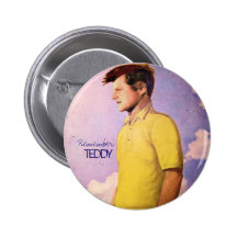 Teddybär Kennedy an Cape Cod-Knopf Anstecknadel