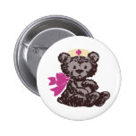 Teddybär-Krankenschwester (Rosa) Anstecknadelbuttons
