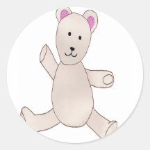 Teddybär Runde Aufkleber