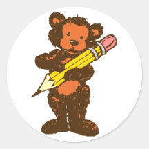 Teddybär teddy bear Bleistift pencil Sticker