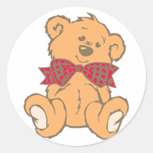 Teddybär teddy bear runde aufkleber