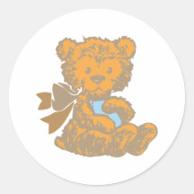 Teddybär teddy bear runder aufkleber