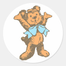 Teddybär teddy bear runder aufkleber