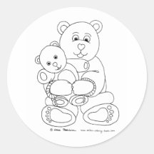 Teddybär und Teddybär Stickers