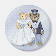 Teddybär Wedding - fertigen Sie besonders an Kühlschrankmagnet