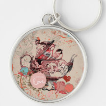 Teekanne-Fantasie-Schmutz Keychain Schlüsselband