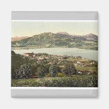 Tegernsee, allgemeine Ansicht, Ra des oberen Bayer Kühlschrankmagnet