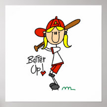 Teig herauf Mädchen-Baseball-T-Shirts und Geschenk Plakatdrucke