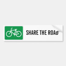 Teilen Sie die Straße mit Fahrrädern Auto Sticker