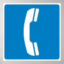Telefon-Landstraßen-Zeichen Plakatdrucke
