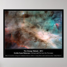 Teleskop-Foto Omega-Nebelfleck-M17 Hubble Poster