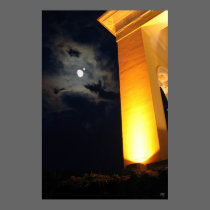 Tempel nachts poster