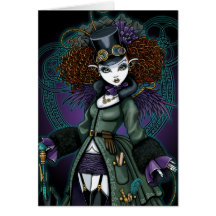 Tempel Steampunk Vampirs-Engels-Postkarte