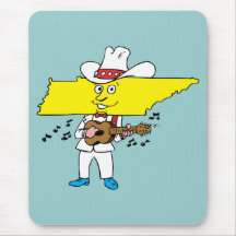 Tennessee-Land-Sänger-Vintage Reise-Andenken Mauspads
