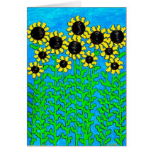 Tennessee-Sonnenblumen im Blau Karte