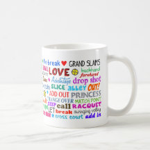 Tennis bezeichnet als Becher Tee Tasse