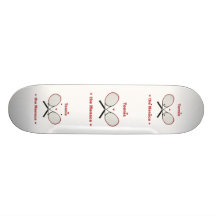 Tennis die Bedrohungs-Herzen Individuelle Skateboarddecks
