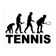 Tennis-Evolution Postkarten