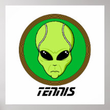 Tennis-Hauptalien Posterdrucke