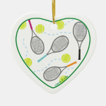 Tennis-Herz-Verzierung Weihnachtsbaum Ornament