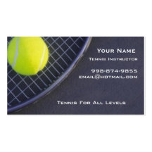 Tennis-Lehrer Visitenkartenvorlagen