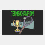 Tennis-Meister Rechrteckaufkleber