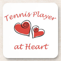 Tennis Player at Heart Coasters