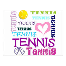 Tennis-Wiederholen Postkarte