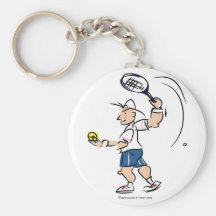 Tennisillustration auf keychain schlüsselband