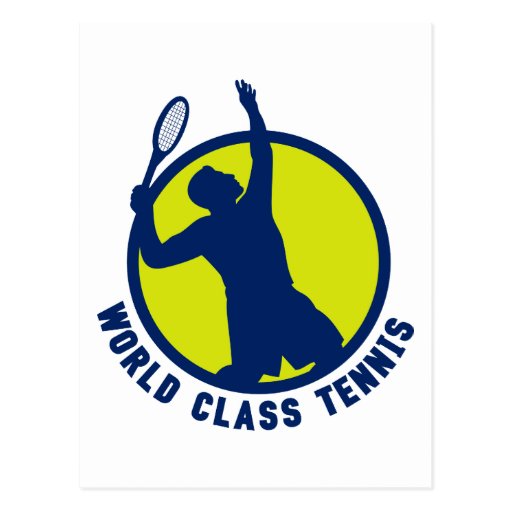Tennisspieler-Silhouetteumhüllung Postkarte