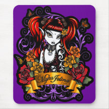 Terra-Rose tätowierte gotische Fantasie Mousepad