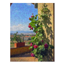 Terrasse an Landhaus Poggio SanFelice Postkarte