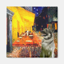 Terrasse-Café - Norweger Elkhound Magnete