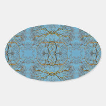 Tessellation Ovaler Aufkleber