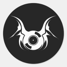 Teufel-Aufzeichnung Runde Sticker