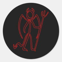 Teufel - Stickman Aufkleber