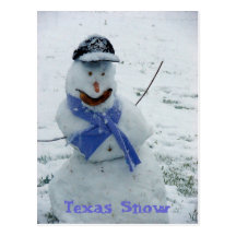 Texas-Schnee Postkarten