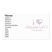 Texas-Stadt, Texas Visitenkarten