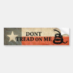 Texas und treten nicht auf mir Flagge zusammen Auto Sticker