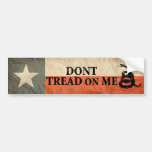 Texas und treten nicht auf mir Flagge zusammen Auto Aufkleber